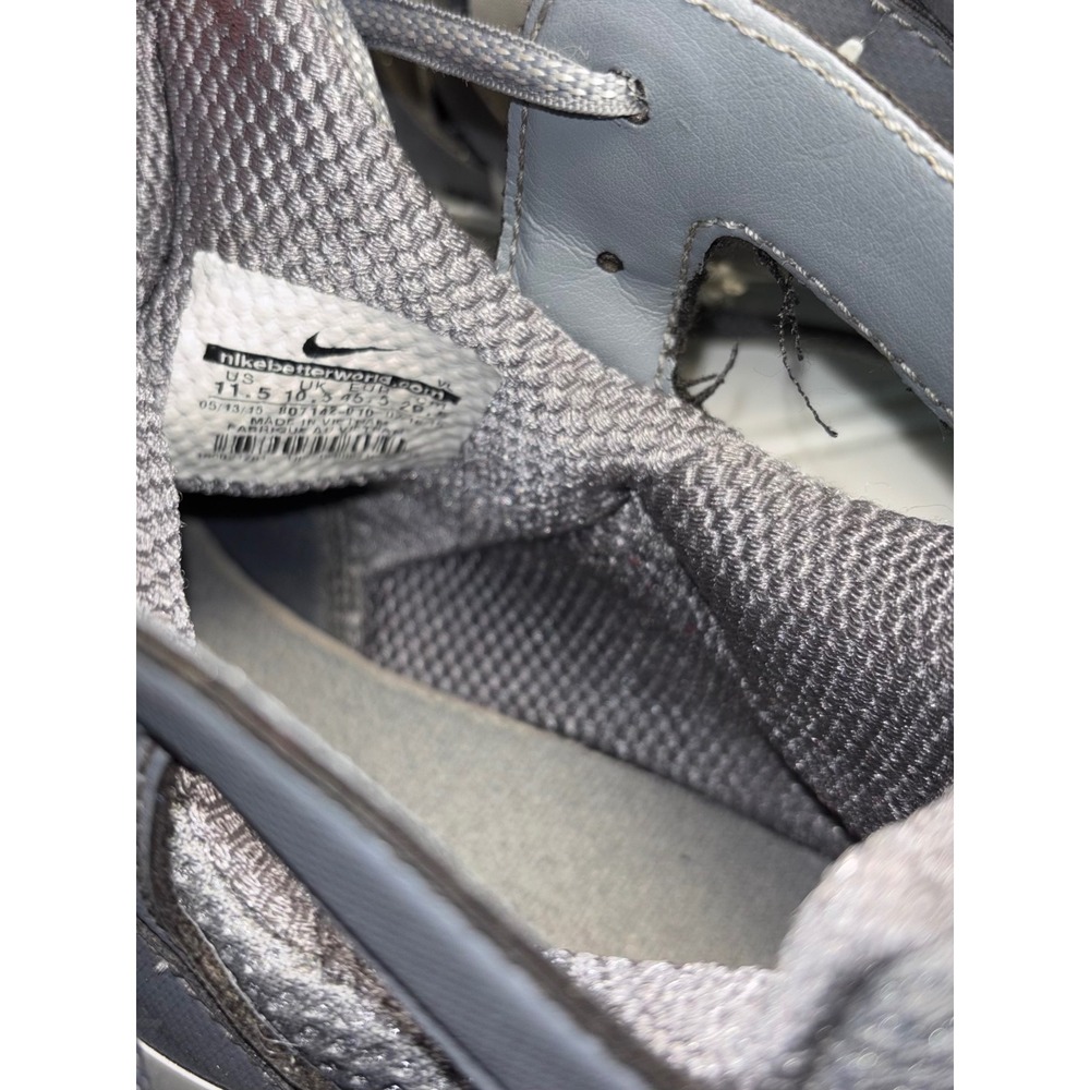 Nike Alpha Huarache Keystone Mid Baseball Cleats Grey Silver Mens 11.5 - Picture 7 of 8